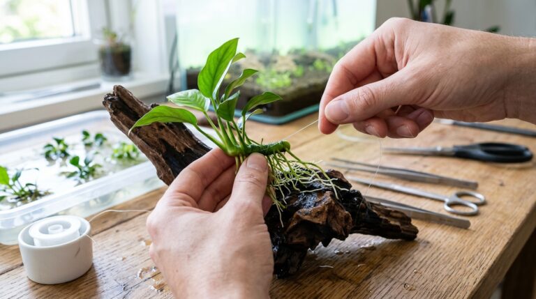 How to Attach Aquarium Plants to Driftwood and Rocks: Step-by-Step Guide - attach aquarium plants